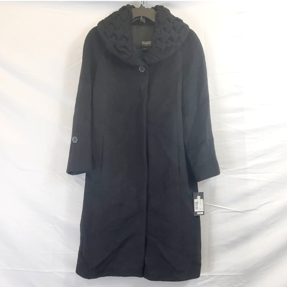 Hilary Radley Women Black Coat Sz 4 NWT